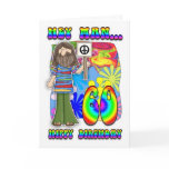 Groovy 60th Birthday - Hippy Birthday cards