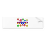 Groovy 70's Retro Flower Power Gifts bumper stickers