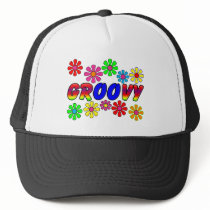 Groovy 70's Retro Flower Power Gifts Trucker Hats