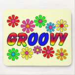 Groovy 70's Retro Flower Power Gifts mousepads
