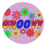 Groovy 70's Retro Flower Power Gifts stickers
