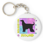 Groovy Afghan Hound Key Chain