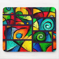 Groovy Art Abstract Mouse Pad