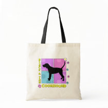 Groovy Black & Tan Coonhound Canvas Bag