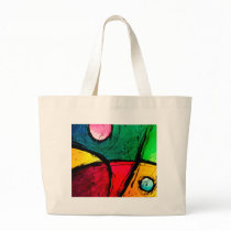 Groovy Bright Abstract Acrylic Art Bags