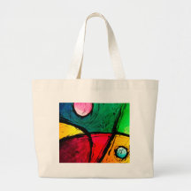 Groovy Bright Abstract Acrylic Art Bags