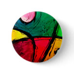Groovy Bright Abstract Acrylic Art buttons