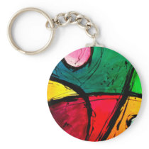 Groovy Bright Abstract Acrylic Art