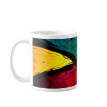 Groovy Bright Abstract Acrylic Art Coffee Mugs