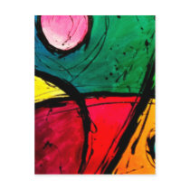 Groovy Bright Abstract Acrylic Art