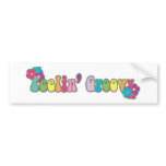 Groovy Floral Bumper Sticker bumper stickers