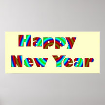 groovy happy new year print