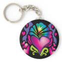 groovy heart wave keychains