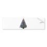 Groovy Hippie Christmas Tree Bumper Stickers