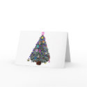 Groovy Hippie Christmas Tree cards