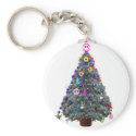 Groovy Hippie Christmas Tree keychains