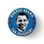 Groovy Obama For President Button