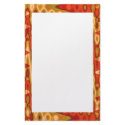groovy orange border stationery