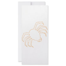 Groovy Orange Halloween Spider Full Color Rack Card