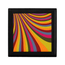 Groovy Orange Red Pink Green Rainbow Slide Stripes Gift Boxes