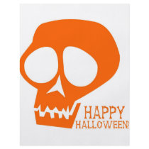 Groovy Orange Skull - Happy Halloween! Flyer