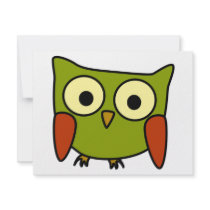 Groovy Owl Custom Invitations
