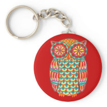 Groovy Owl keychain