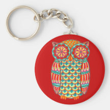 Groovy Owl keychain