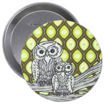 Groovy Owls Button