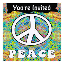 Groovy Peace Invitations