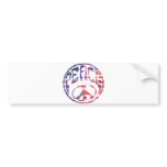 Groovy Peace Sign bumper stickers