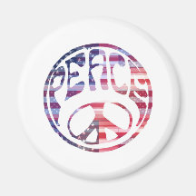 Groovy Peace Sign Refrigerator Magnet