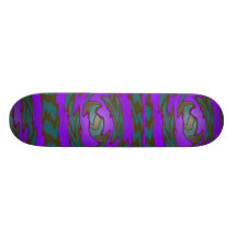 groovy purple and teal skate board