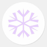 Groovy Purple Snowflake Stickers