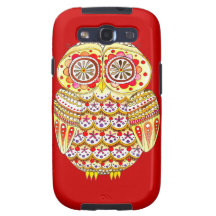 Groovy Retro Owl Art Samsung Galaxy S3 Vibe Case