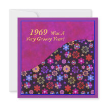 Groovy Retro PopArt Flower Power 60s 70s Birthday Invitation