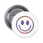 Groovy Retro Smiley Face Button