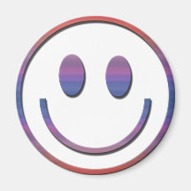 Groovy Retro Smiley Face Magnet
