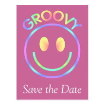 Groovy Smiley Face Postcard