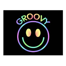 Groovy Smiley Face Postcards