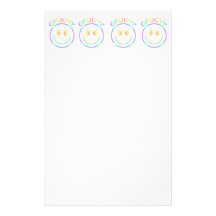Groovy Smiley Face Stationery Paper