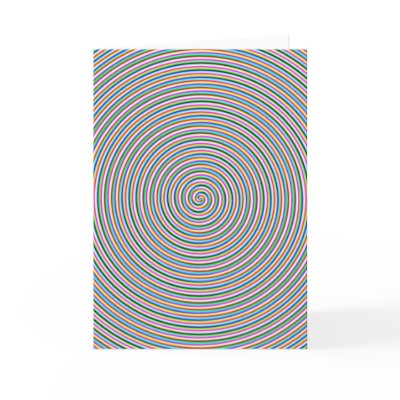 Groovy Spiral Design Print Greeting Cards by artispower