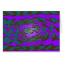 groovy teal and purple cards