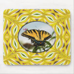 Groovy Yellow Butterfly Mousepad