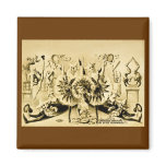 Grotesque Gyrations by Gifted Eccentriques 1900 Fridge Magnets