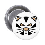 grouching tiger. pinback buttons