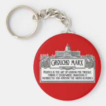 Groucho Marx on Politics Keychain