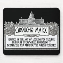 Groucho Marx on Politics Mouse Mats