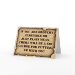 Grouchy Greeting Card