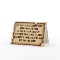 Grouchy Greeting Card